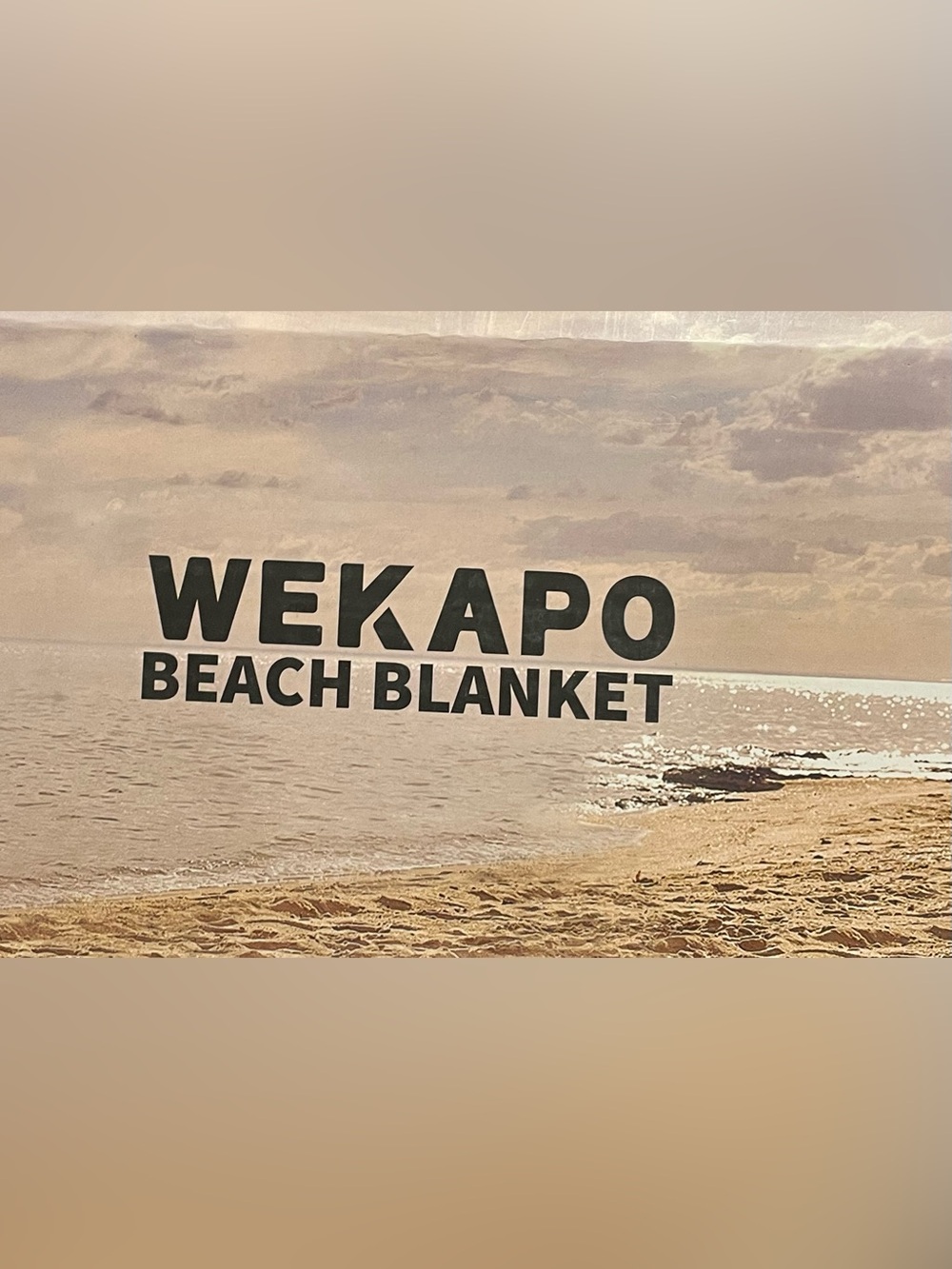WEKAPO Beach Blanket - Sand and Ocean Print